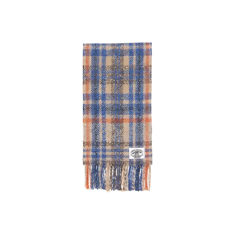 Acne Studios Plaid Fringe Scarf-0