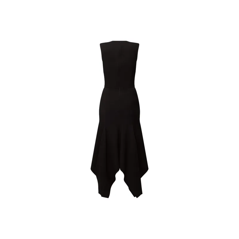 LOUIS VUITTON Wool Crepe Petal Hem Dress-1