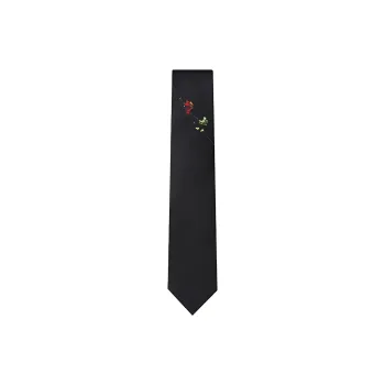 GIEVES CHARLES Mulberry Silk Ties Men's Black
