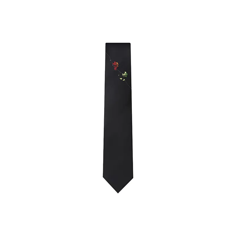 GIEVES CHARLES Mulberry Silk Ties Men's Black-0