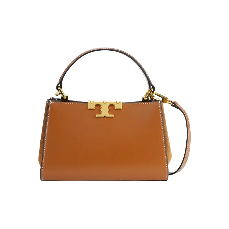 TORY BURCH Eleanor Calfskin Briefcase Handbag Shoulder Bag Crossbody Bag Mini Women's Brown-2