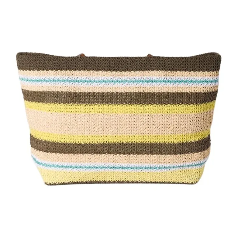 MIU MIU Cotton Tote Bag, Shopping Bag, Handbag, Shoulder Bag Women's Tundra & Lemon & Natural-2