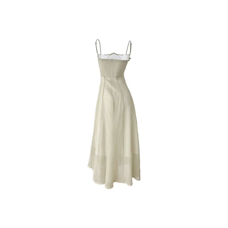 Icicofficial Slip Dress Women's Light Beige-7