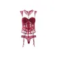 Burgundy Vest[with Pads Steel Garter Belts+Underpants]