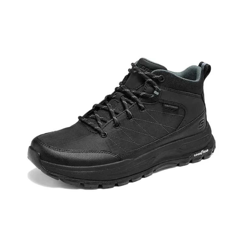 Skechers MENS USA Anti Slip Wear Resistant Mid Top Hiking Shoes Men's Black-1