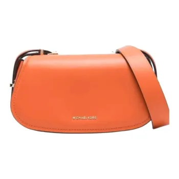 MICHAEL KORS Leather Shoulder Bag Small Size Women's Orange