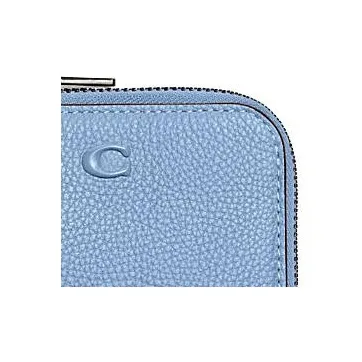 COACH Card Case Cow Leather Key Pouch Mini Women's Blue-2