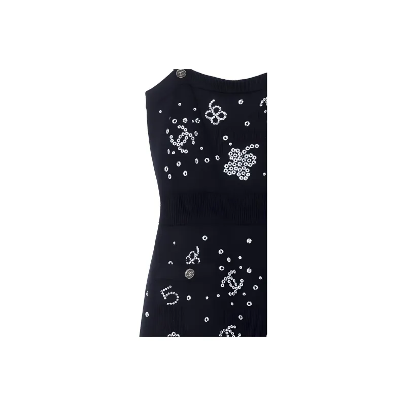 CHANEL Slip Dresses Women's Black-2