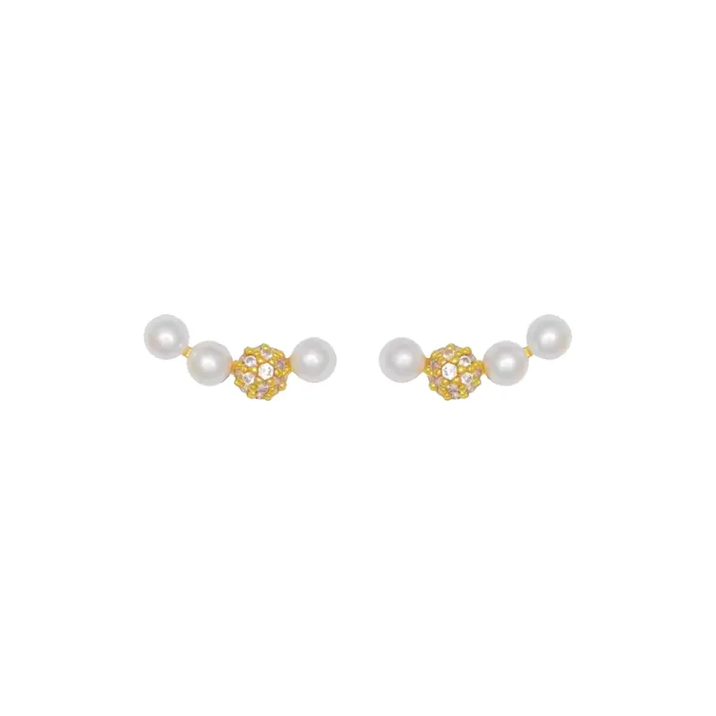Rhymes Gold Plated Copper Stud Earrings Women's-0
