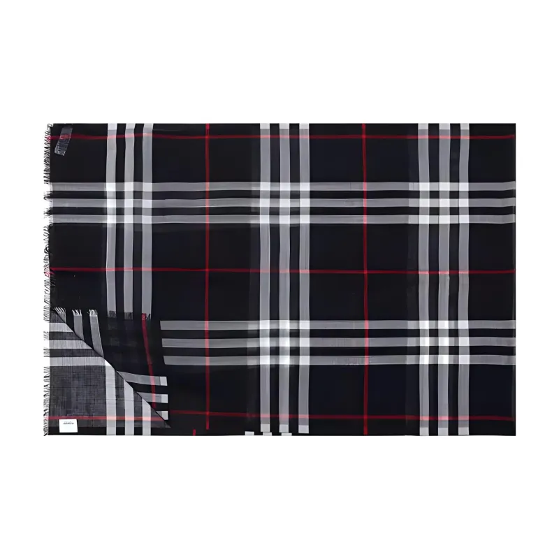 Burberry Lightweight Check Wool Scarf-1