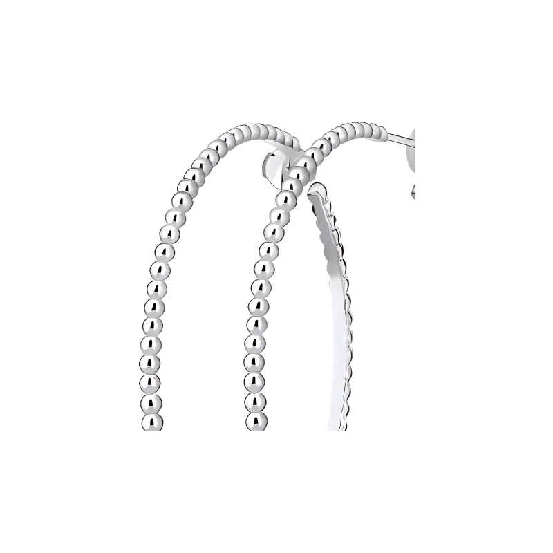 Van Cleef & Arpels 18K White Gold Earrings Women's Silver-1