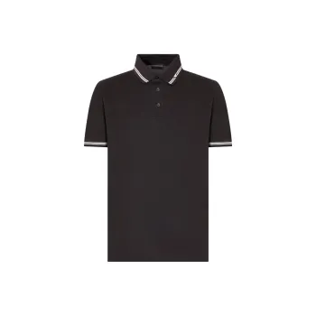 EMPORIO ARMANI Piqué Polo Shirt With Piped Collar