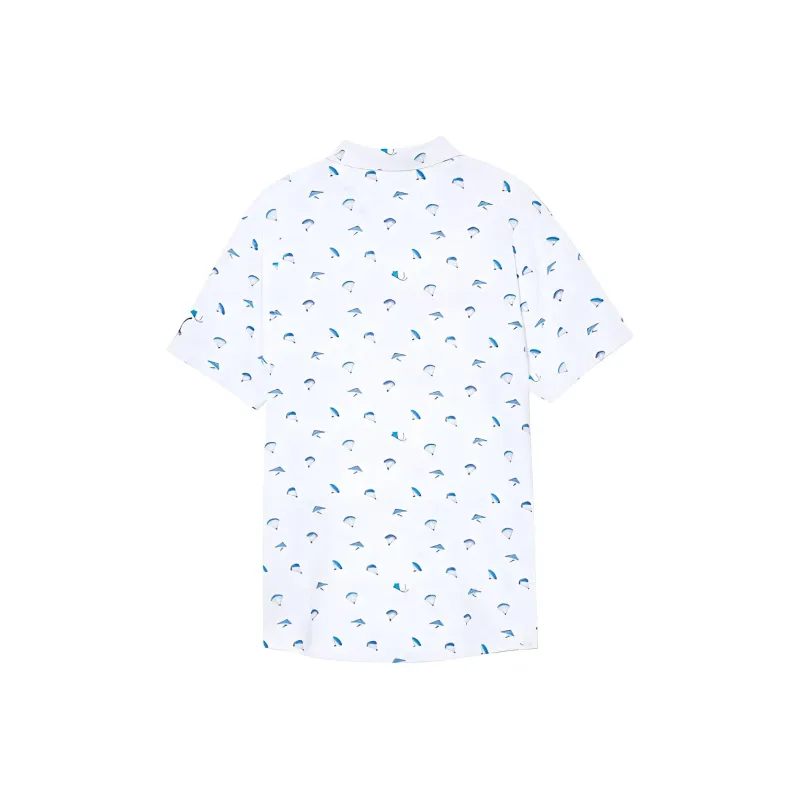 PUMA Polo Shirt Men's White/Angel Blue-1