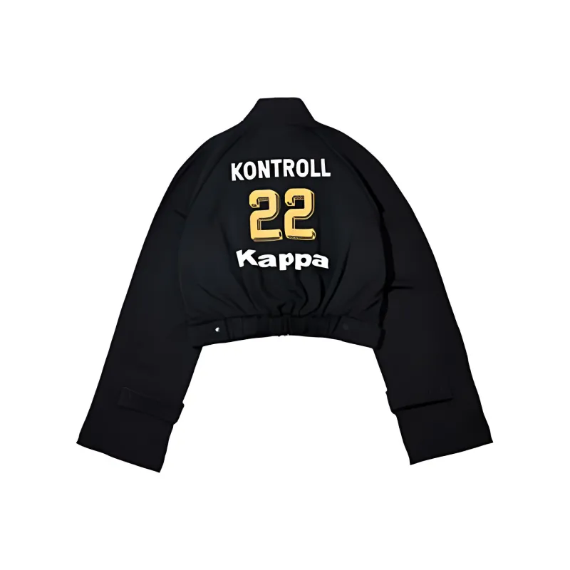 Kappa Jacket Women's Black Ivory White-1