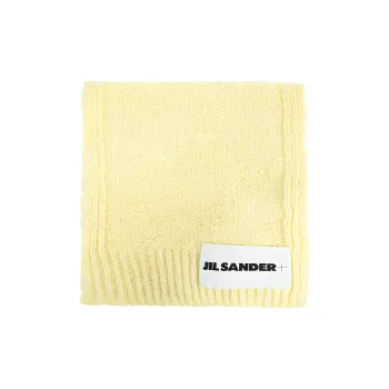 JIL SANDER + Logo Patch Knitted Scarf
