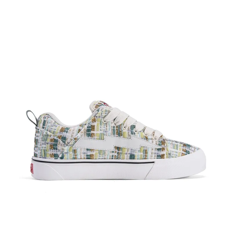 VFTS Lightning Skateboard Shoes Anti Slip Wear Resistant Low Top Classic Preppy Style Students Unisex-41