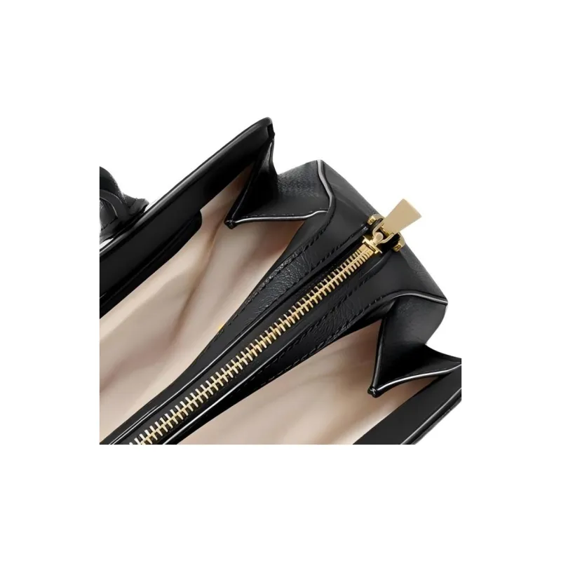 MICHAEL KORS Leather Tote Bag, Shopping Bag, Shoulder Bag, Crossbody Bag, Handbag Trumpets Women's Black-4