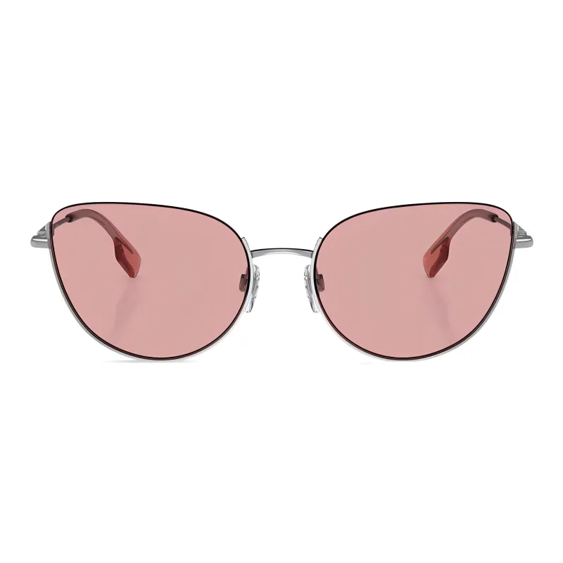 Burberry Alloy Irregular Shape Sunglasses Women's Silver-1