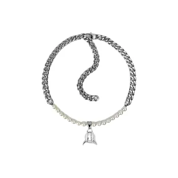 RRONV 925 Silver Pearls Necklaces Unisex