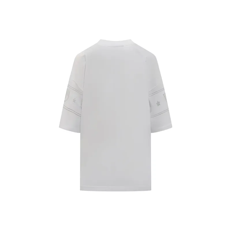 CHIARA FERRAGNI Logo Studded Crewneck T Shirt-1
