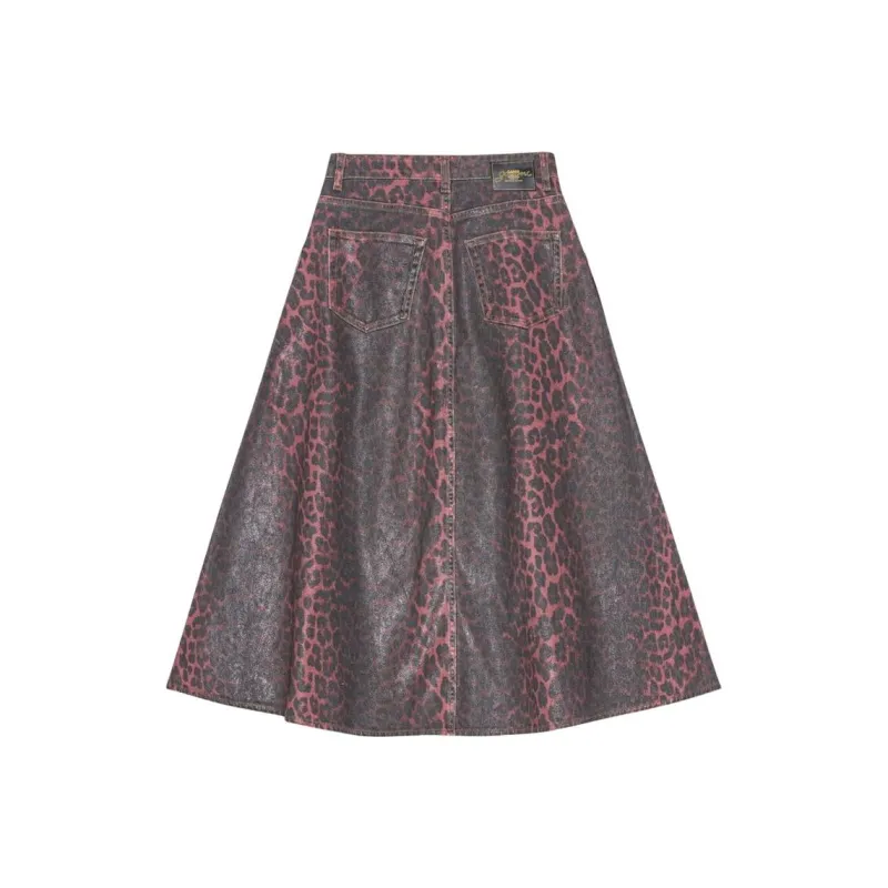GANNI Leopard print Midi Skirt-1