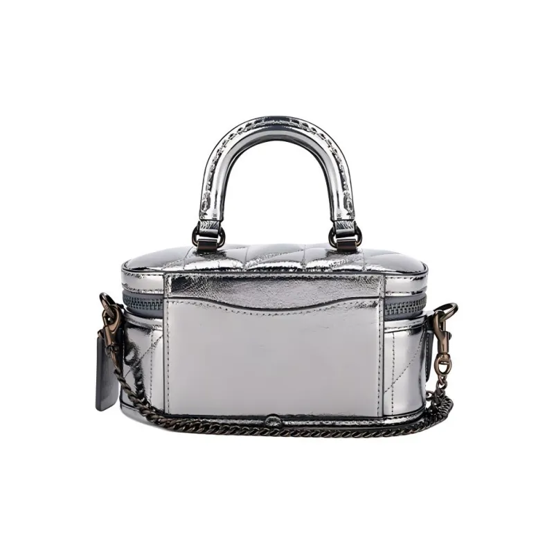 COACH Trail Sheepskin Shoulder Bag, Crossbody Bag, Handbag Trumpets Women's Anthracite-1