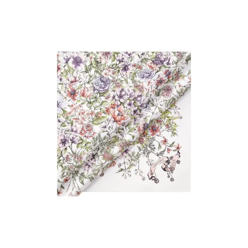DIOR Silk, Twill, Silk Scarves Women's White-1