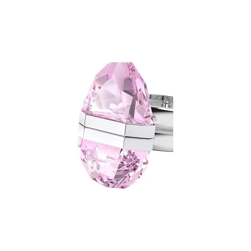 Swarovski Alloy Silver-Plated Gold-Plated Crystal Rings Women's Pink-1