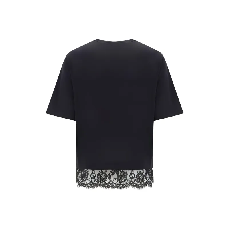 DSQUARED 2 Lace Hem Crewneck T Shirt-1