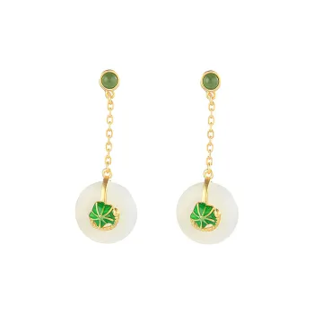 Tinessy Hetian Jade Hetian Jade Earrings Women's