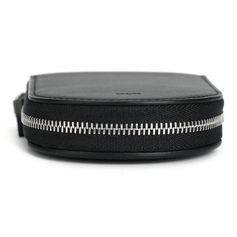 MCM Mode Travia Leather Card Holder Women's Black-3