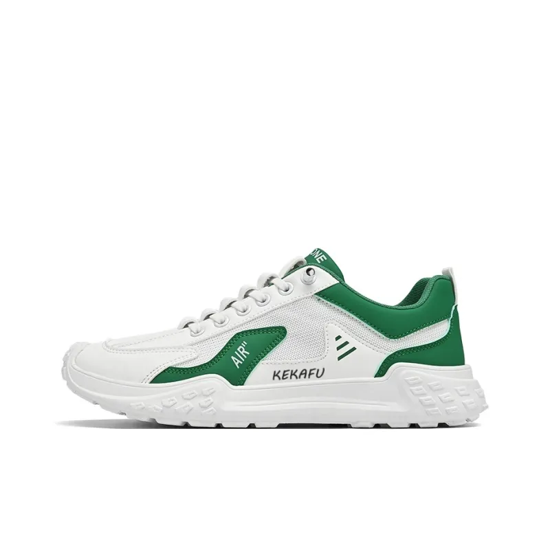 KEKAFU Casual Shoes Men Low Top White Black/White Green/Khaki-3