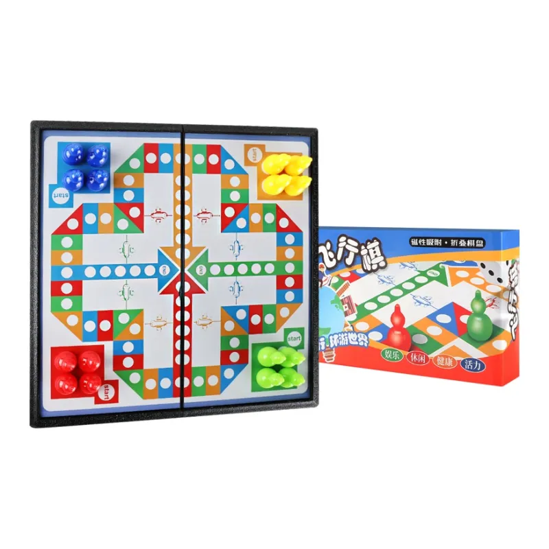 Holy Hands Flight Chess Five In A Row Chinese Chess Checkers Multifunctional Board All in One Board Games-2