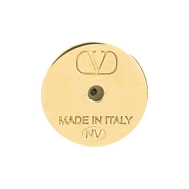 Valentino Brass, Crystal Earrings Unisex Gold-3