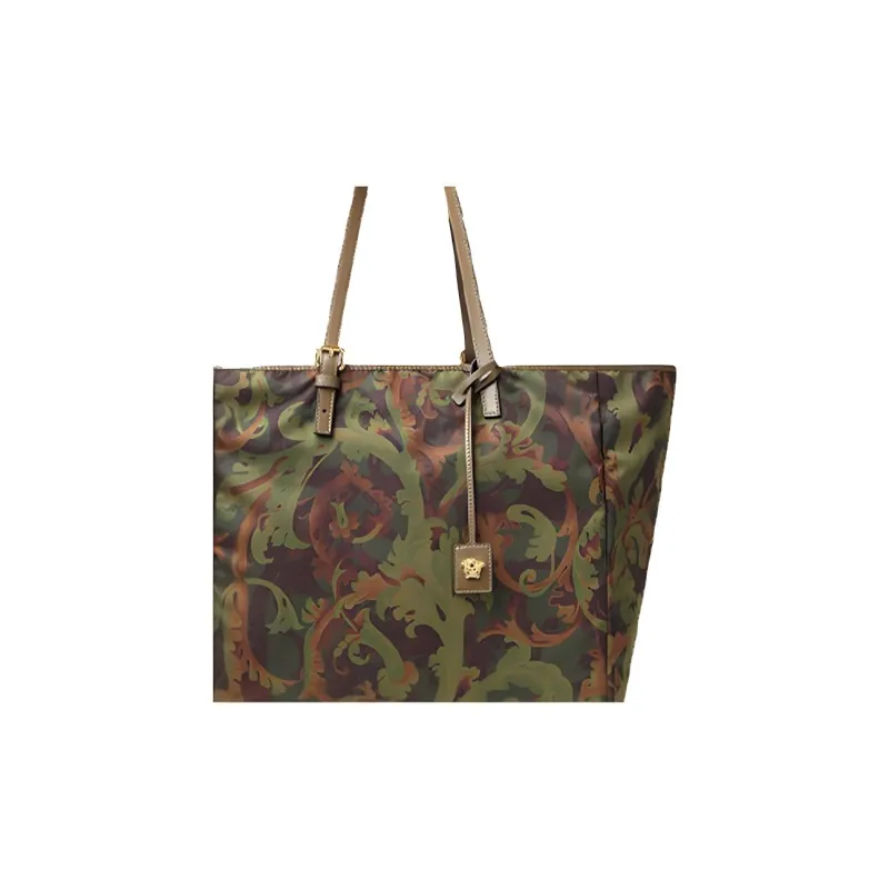 VERSACE VERSACE Nylon Handbag Tote Men's Army Green-2