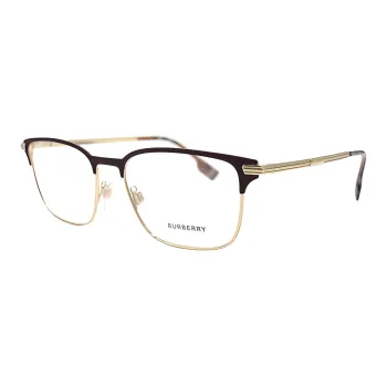 Burberry Eyeglass Frames Men Gold Brown