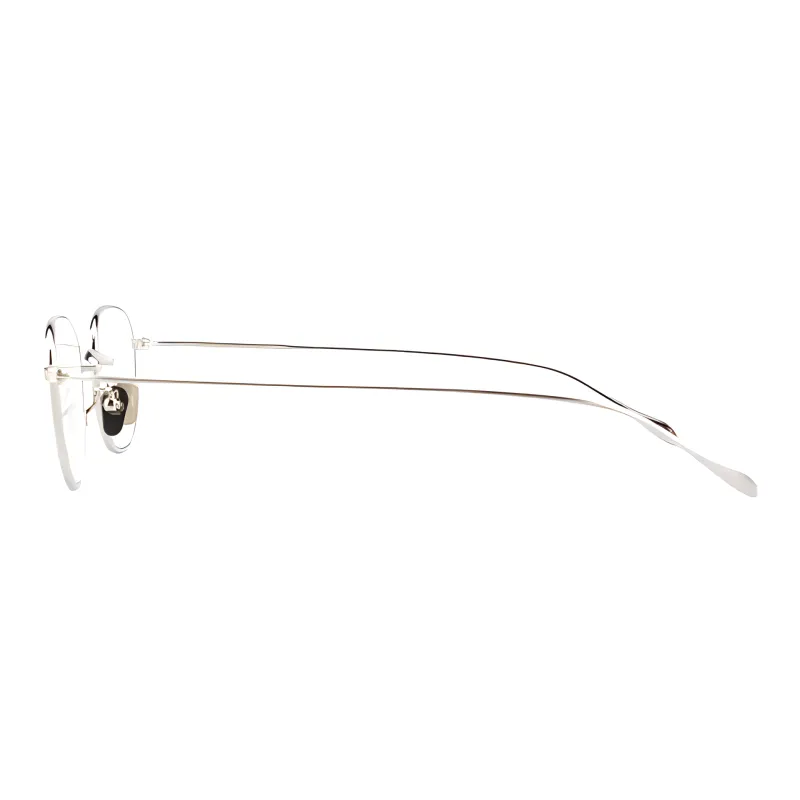 MASUNAGA Titanium Irregular Shape Eyeglass Frames Unisex Multicolor-7