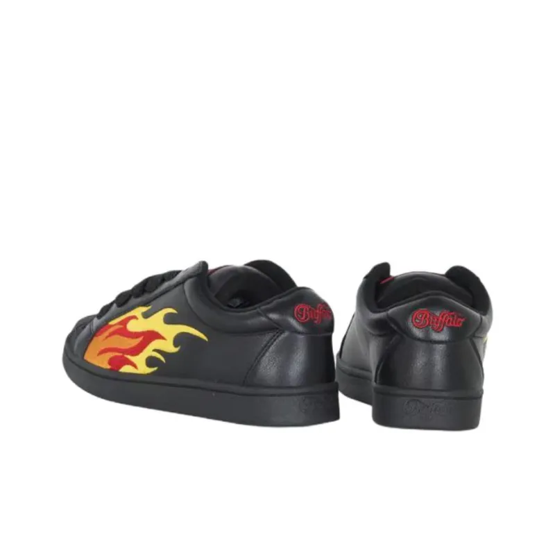 Buffalo Anti Slip Wear Resistant Low Top Casual Shoes Women's Black-3
