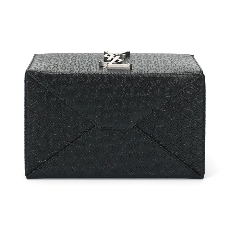 SAINT LAURENT Leather Handbag Regular Men's Black-3