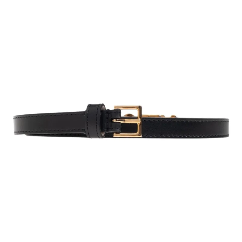 FANSIZHE Leather Belts Men's Black 1.5CM-0