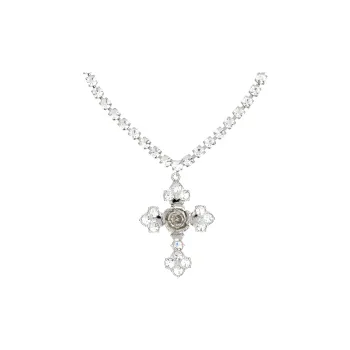 Blumarine Cross-pendant Rhinestone-embellished Choker