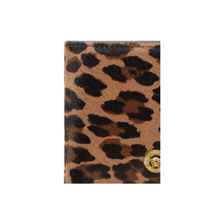 FANSIZHE MEDUSA BIGGIE Series Calfskin Wallet Men's Leopard Print-4