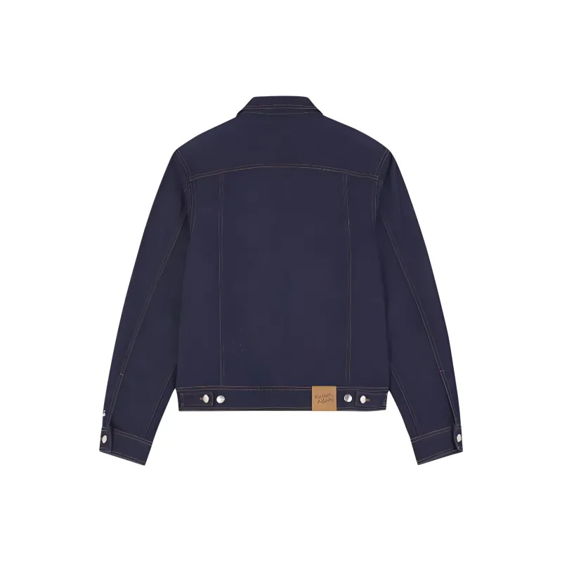 Maison Kitsune Logo embroidered Denim Jacket-1