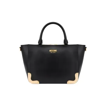 MOSCHINO Logo-lettering Leather Shoulder Bag