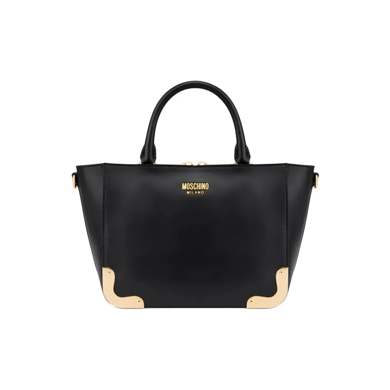 MOSCHINO Logo-lettering Leather Shoulder Bag-0