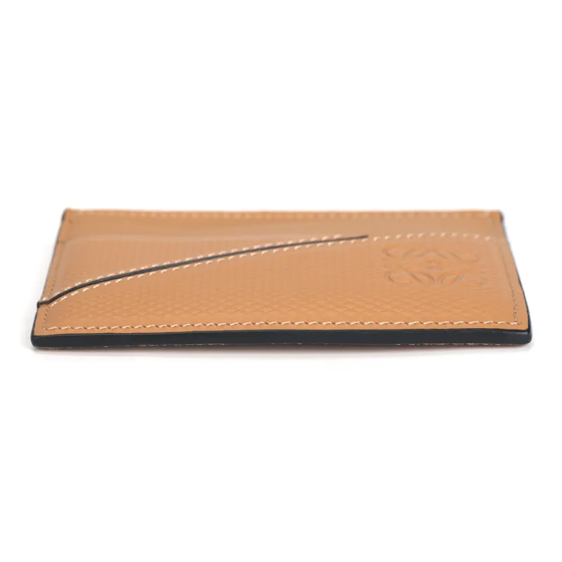 LOEWE Puzzle Cow Leather Card Holder Men's Warm Sand-3