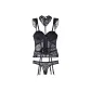 Black Vest[with Pads Steel Garter Belts+Underpants]