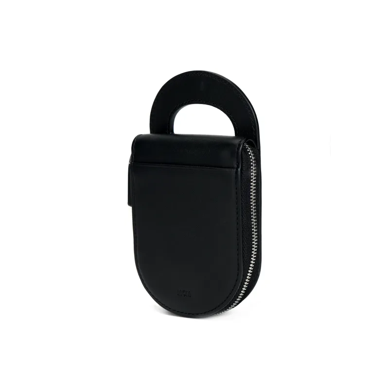 MCM Mode Travia Leather Card Holder Women's Black-1
