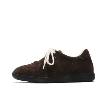 YEDANI Non slip Lightweight Low Top Skateboard Shoes Unisex Brown