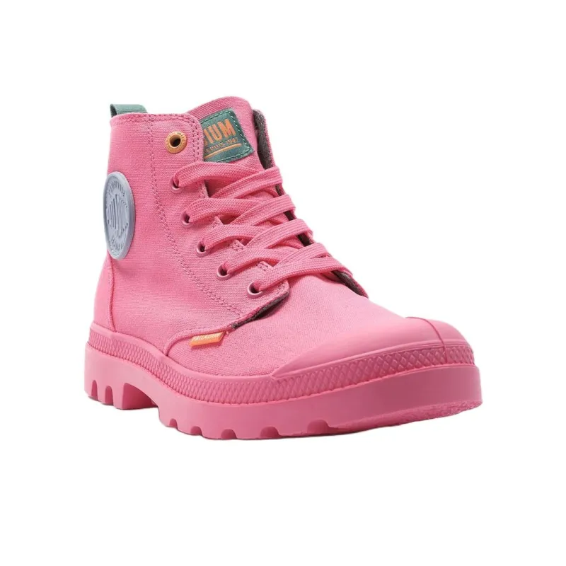 Palladium Pampa Anti Slip Wear Resistant Mid Top Casual Shoes Women's Pink-2